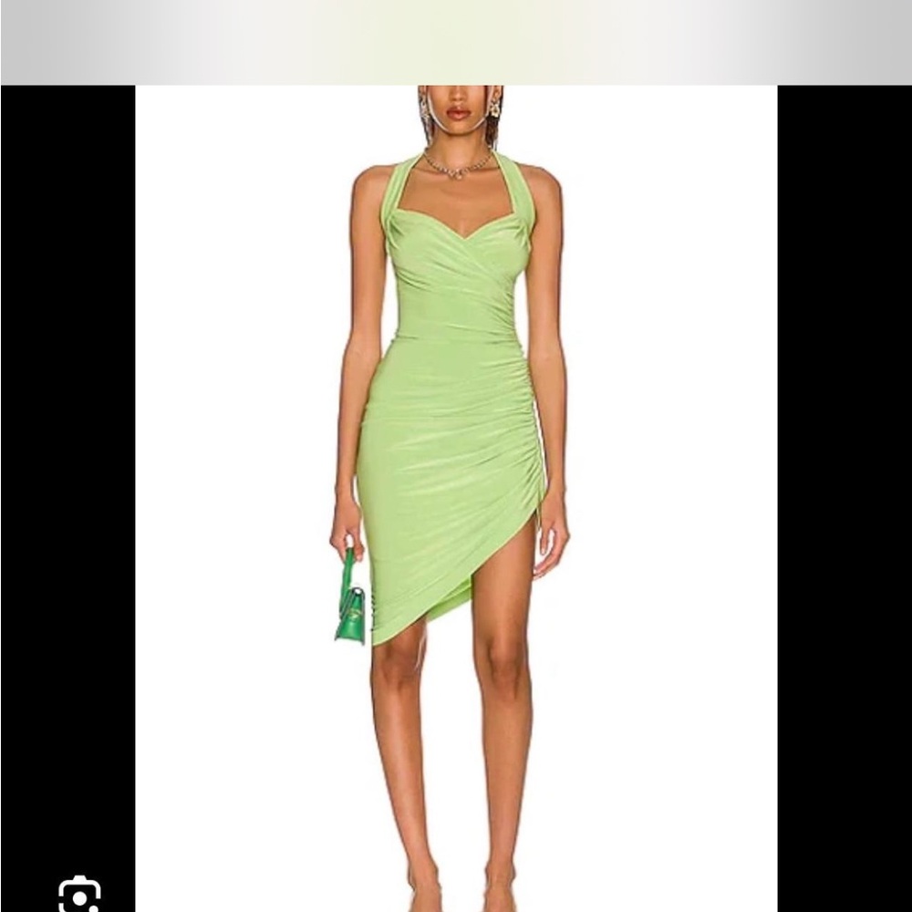 Norma Kamali Lime Asymmetrical Dress